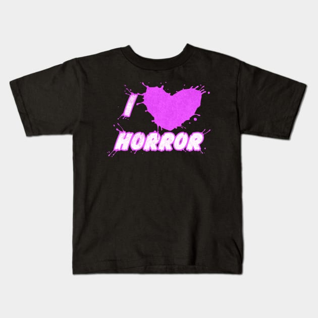 I Heart Horror Splatter pastel goth kawaii Kids T-Shirt by xenotransplant